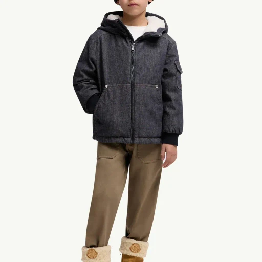 Nicolau Denim Hooded Down Jacket