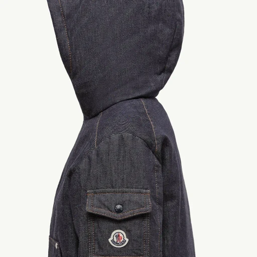 Nicolau Denim Hooded Down Jacket