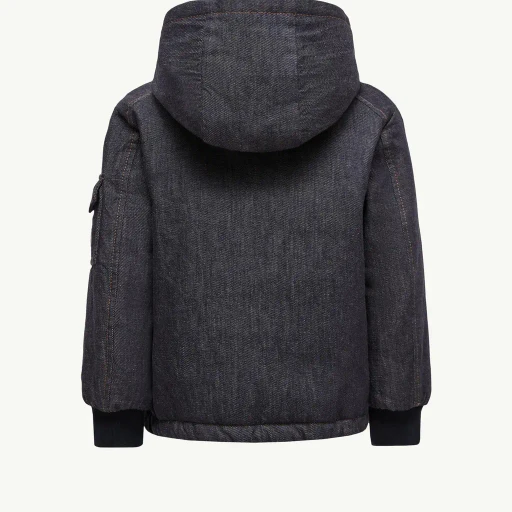 Nicolau Denim Hooded Down Jacket