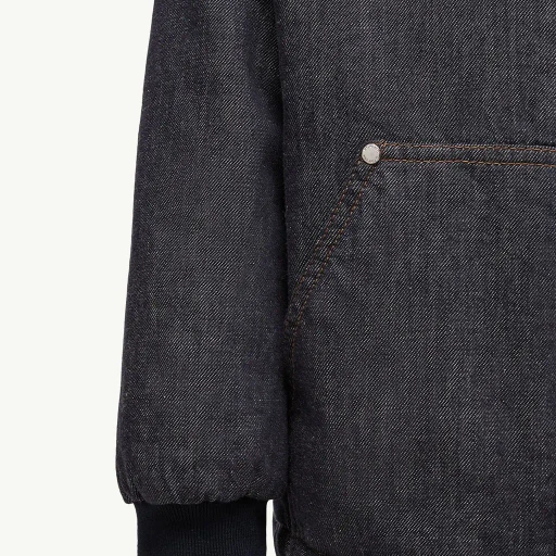 Nicolau Denim Hooded Down Jacket