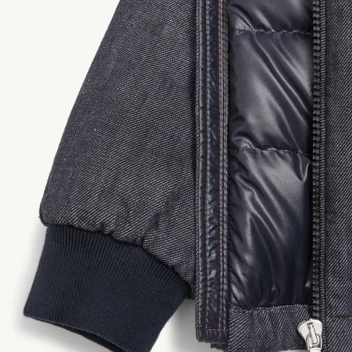Nicolau Denim Hooded Down Jacket