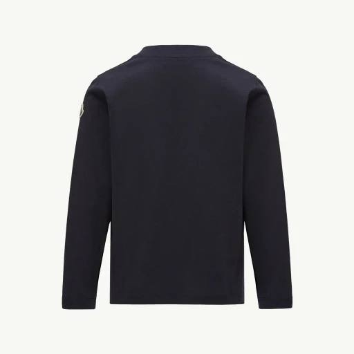 Logo Long Sleeve Cotton T-Shirt With Pocket