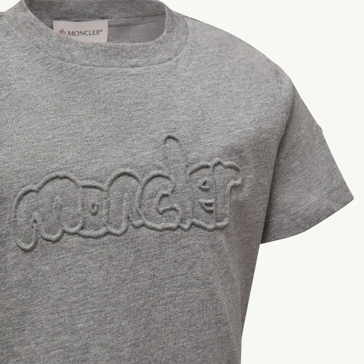 Textured Logo Cotton T-Shirt