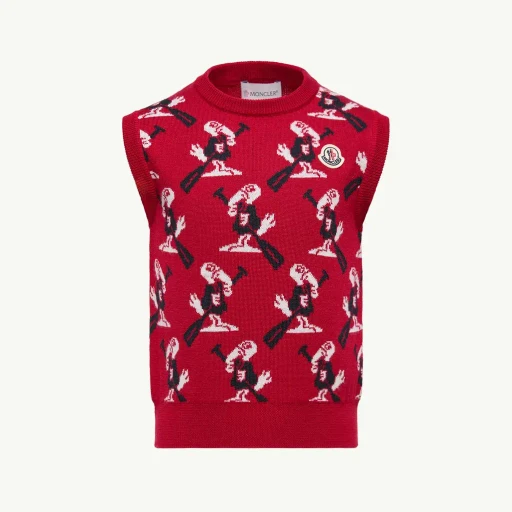 Duck Jacquard Wool Gilet