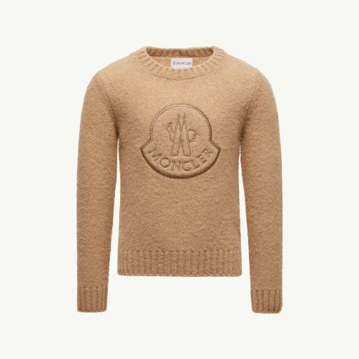 Embroidered Logo Wool Blend Jumper
