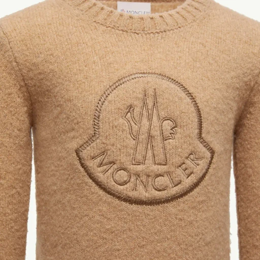 Embroidered Logo Wool Blend Jumper