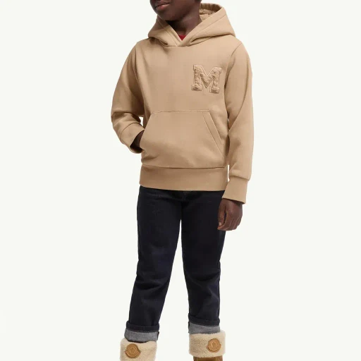 Teddy Logo Cotton Hoodie