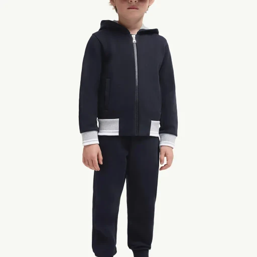 Stripe-Trimmed Cotton Zip-Up Hoodie
