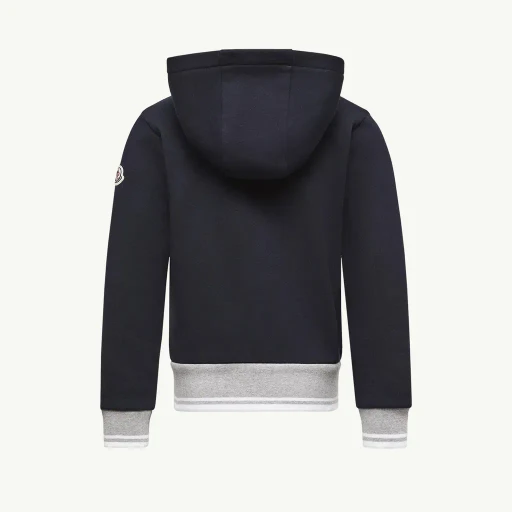 Stripe-Trimmed Cotton Zip-Up Hoodie