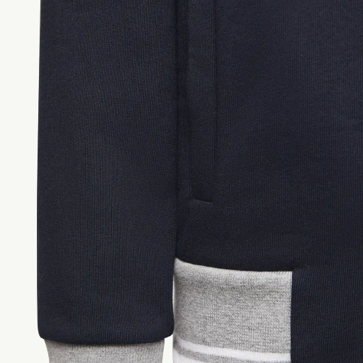 Stripe-Trimmed Cotton Zip-Up Hoodie