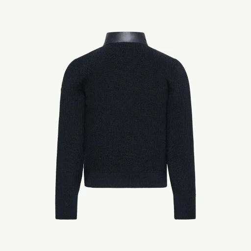 Tricolour Padded Cotton Zip-Up Cardigan