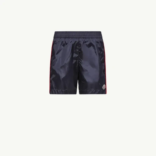 Tricolor-Trimmed Swim Shorts