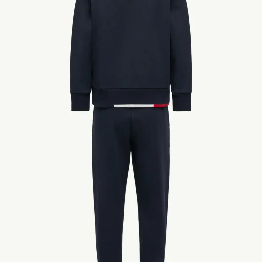 Tricolour-Trimmed Cotton Tracksuit Set