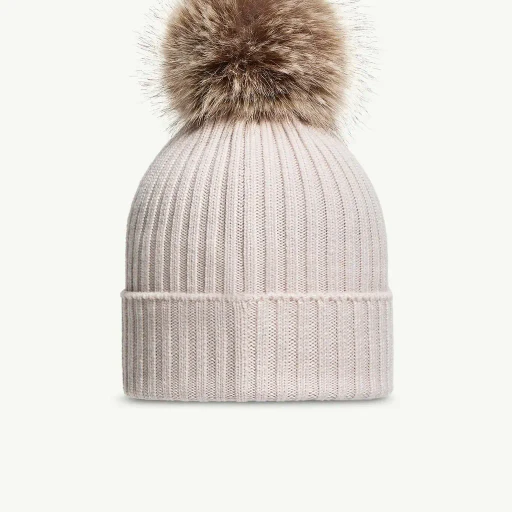 Wool Beanie With Pom Pom