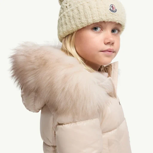 Wool Blend Beanie With Pom Pom