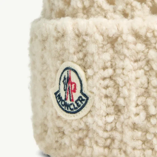 Wool Blend Beanie With Pom Pom