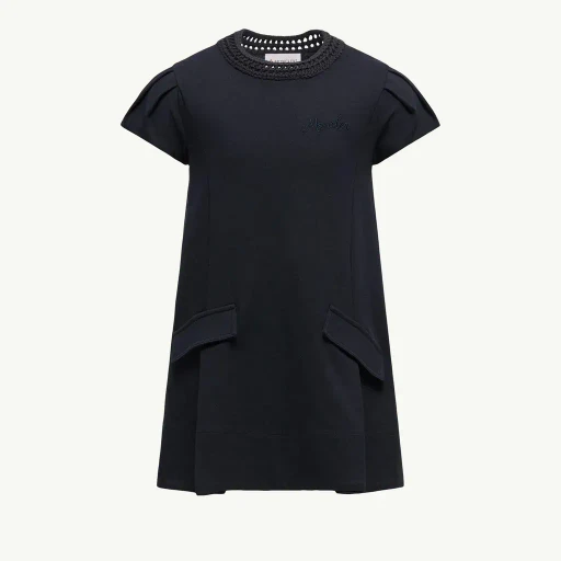 Crochet-Trimmed Cotton Dress