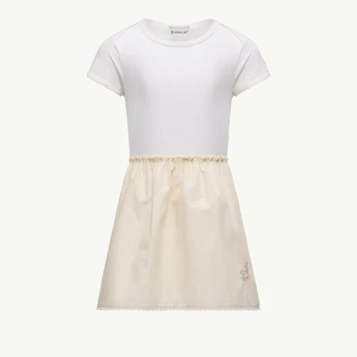 Embroidered Flower Cotton Blend Dress