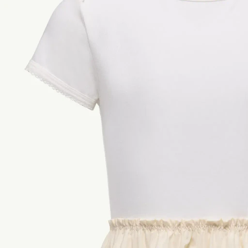 Embroidered Flower Cotton Blend Dress