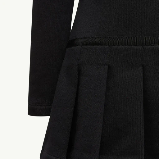 Teddy Logo Pleated Cotton Dress