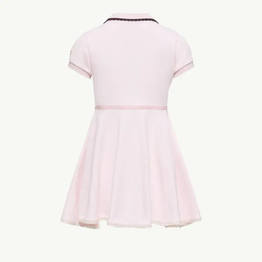 Pleated Cotton Polo Shirt Dress