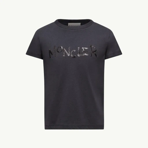 Sequin-Embroidered Logo Cotton T-Shirt