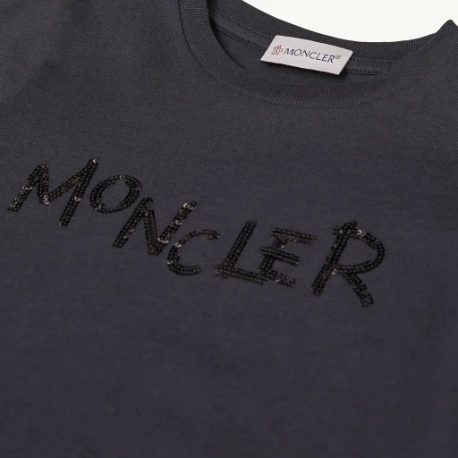 Sequin-Embroidered Logo Cotton T-Shirt