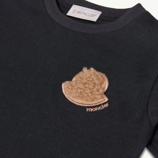 Teddy Logo Long Sleeve Cotton T-Shirt