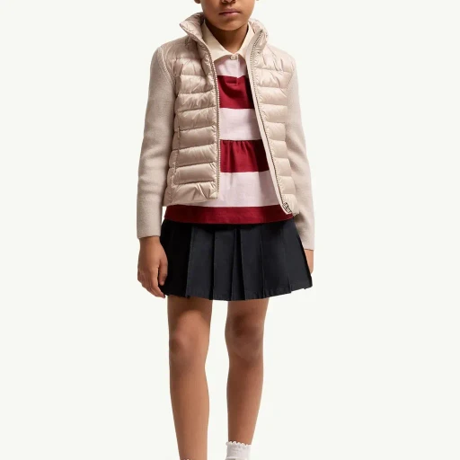 Padded Wool Zip-Up Cardigan