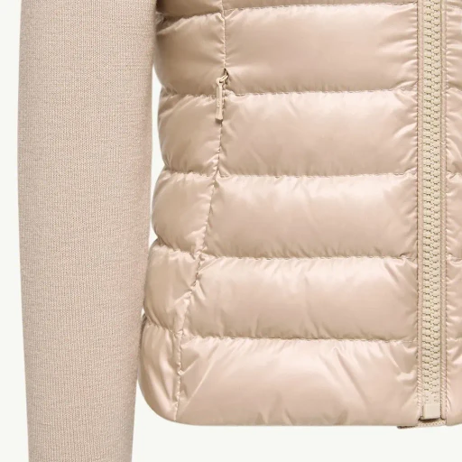 Padded Wool Zip-Up Cardigan