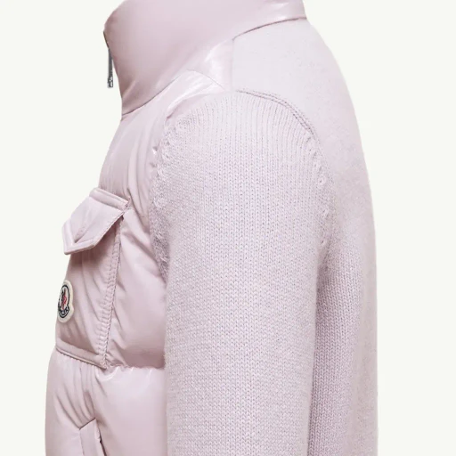 Wool Padded Zip-Up Cardigan