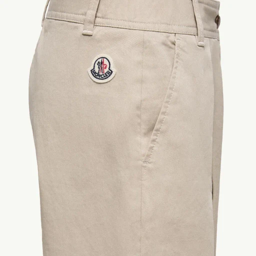 Pleated Stretch Cotton Gabardine Trousers