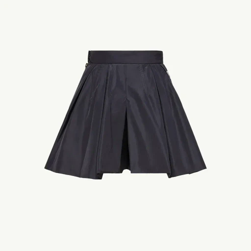 Pleated Taffeta Shorts