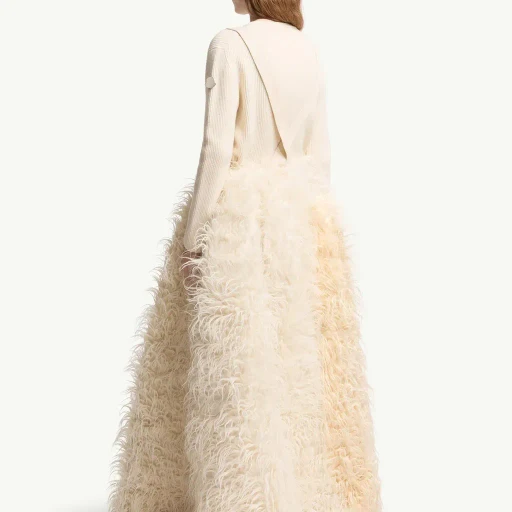 Moncler + Jil Sander Textured Wool Blend Long Skirt