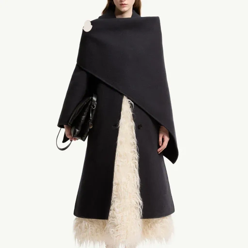 Moncler + Jil Sander Textured Wool Blend Midi Skirt