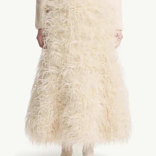 Moncler + Jil Sander Textured Wool Blend Midi Skirt