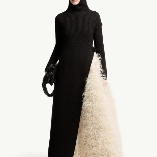 Moncler + Jil Sander Wool Polo Neck Dress