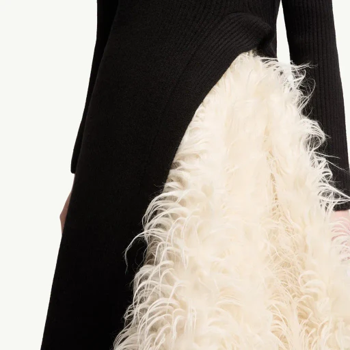 Moncler + Jil Sander Wool Polo Neck Dress