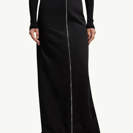 Moncler X Ee72 By Edward Enninful Cotton Gabardine Maxi Skirt