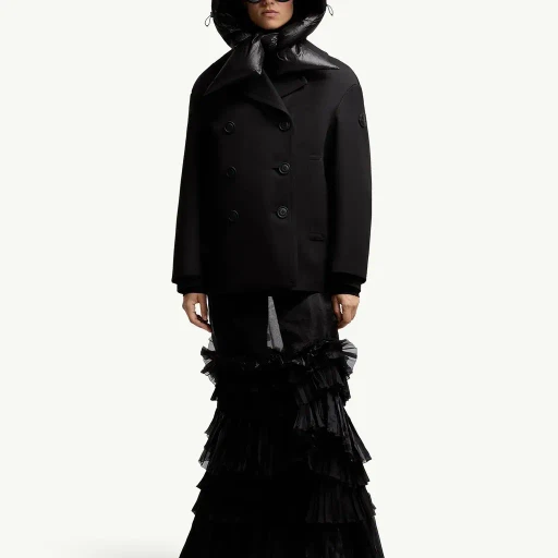 Moncler X Ee72 By Edward Enninful Maysak Wool Short Down Jacket