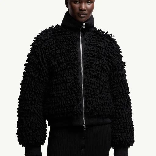 Moncler X Ee72 By Edward Enninful Wool Blend Zip-Up Cardigan