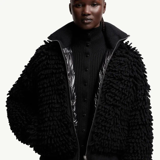 Moncler X Ee72 By Edward Enninful Wool Blend Zip-Up Cardigan