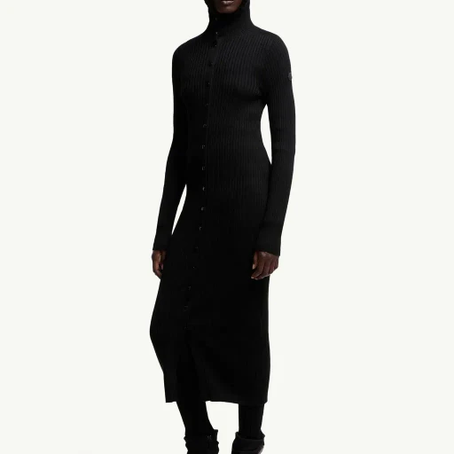 Moncler X Ee72 By Edward Enninful Wool Turtleneck Dress
