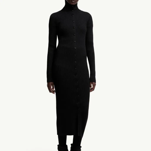 Moncler X Ee72 By Edward Enninful Wool Turtleneck Dress
