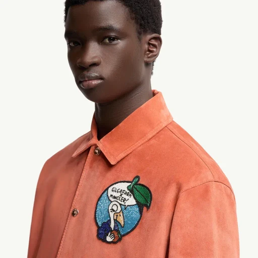 Moncler X Gilga Farm By Donald Glover Navel Suede Shirt Jacket