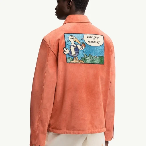 Moncler X Gilga Farm By Donald Glover Navel Suede Shirt Jacket