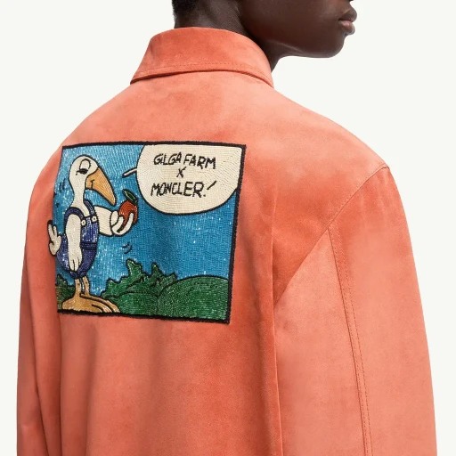 Moncler X Gilga Farm By Donald Glover Navel Suede Shirt Jacket