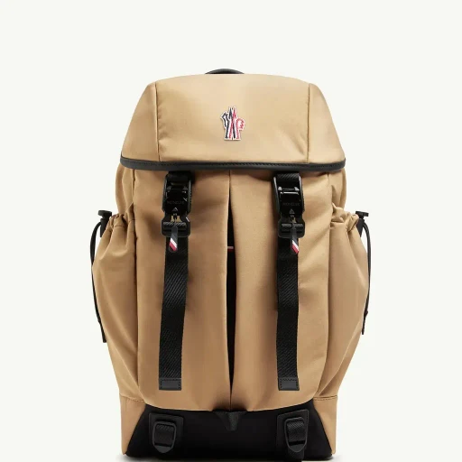 Leather-Trimmed Backpack