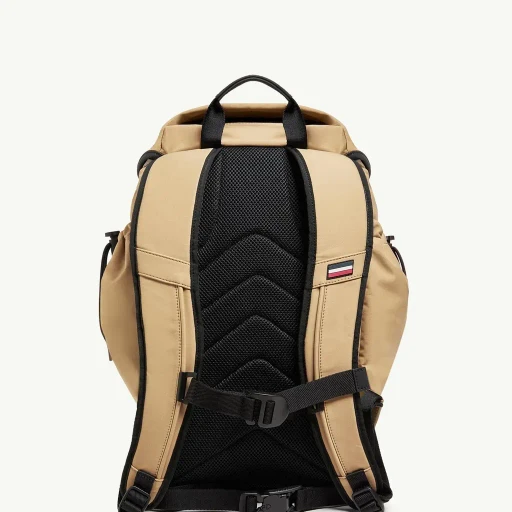 Leather-Trimmed Backpack