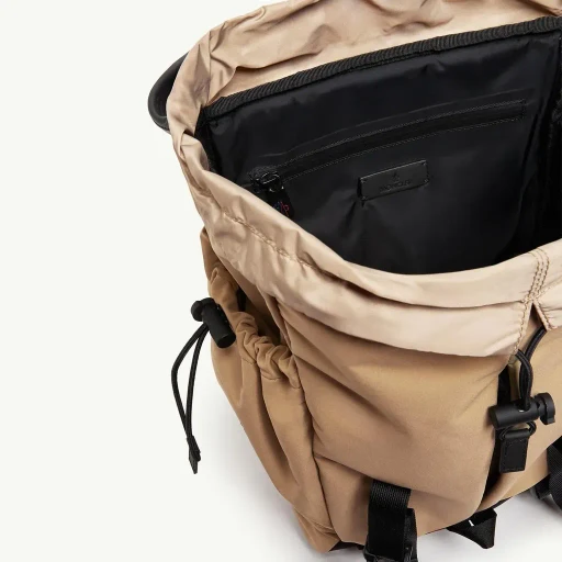 Leather-Trimmed Backpack